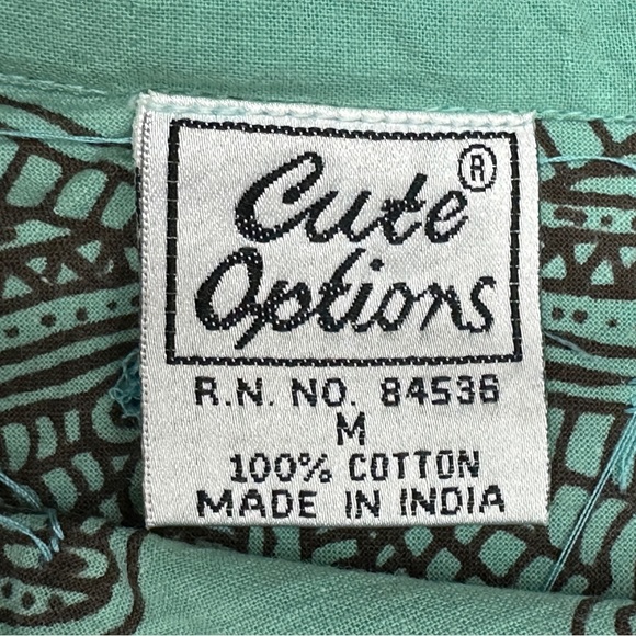 Cute Options Butterfly Print Embellished Cotton Maxi Skirt Blue & Brown Size M - Picture 2 of 11